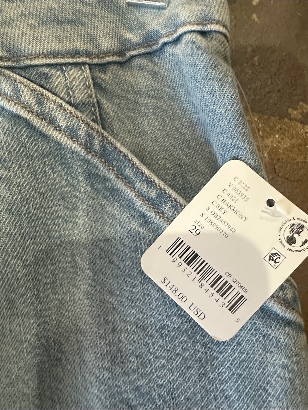 NWT Free People We The Free Darcy Baggy Jeans-Harmony - Picture 5 of 8